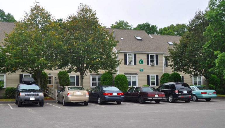 Founders' Court parking area