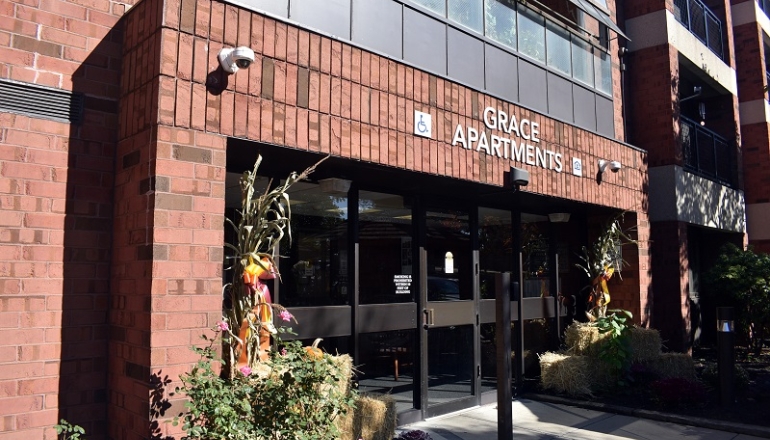 Grace Apartments exterior entrance