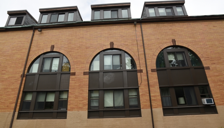 Old Middletown High School windows