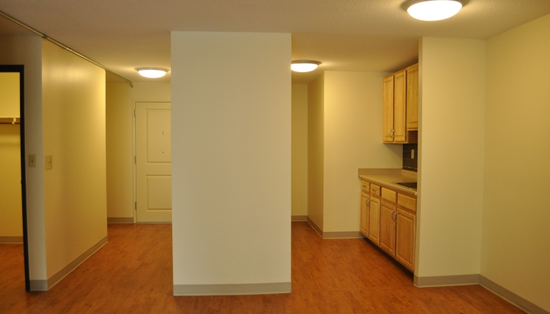 Old Middletown High School apartment kitchen