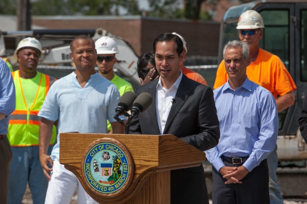 HUD Secretary Julian Castro, The Burnham groundbreaking