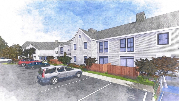 A rendering of the proposed development at 950 Falmouth Road in Mashpee