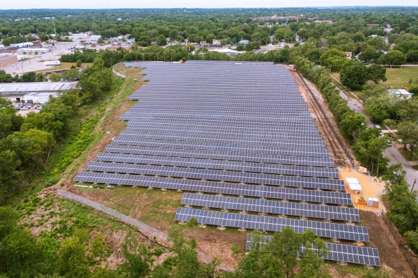 solar panel field