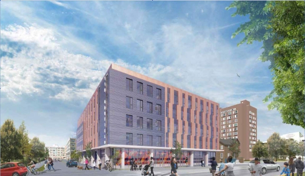 Rendering of Sugar Hill Building