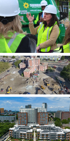 Deanna and images of former and current development