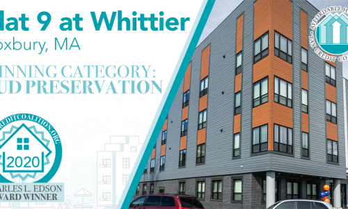 Flat 9 at Whittier in Roxbury Honored with Affordable Housing Award From National Coalition