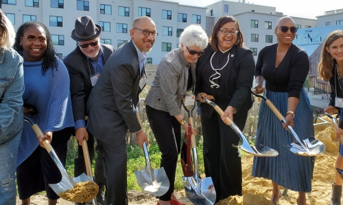 Congresswoman Pressley helps celebrate groundbreaking of affordable housing in Nubian Square 