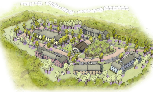 Rendering sketch of Spring Rock Village