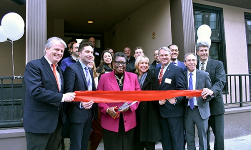 Community and state leaders celebrate newly renovated Tribune Apartments in South Framingham