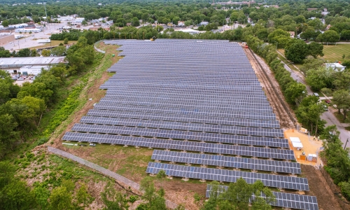 solar panel field