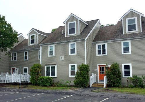 Founders' Court exterior and parking area