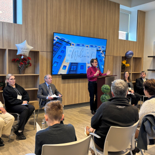 Speakers at the Clarendon celebration